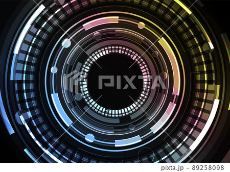 metallic circle meter digital abstract background 89258098