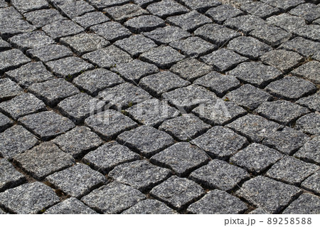 part of the highway made of concrete slabs and tiles 89258588