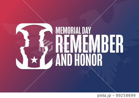 Memorial Day. Remember and Honor. Holiday concept. Template for background, banner, card, poster 89258699
