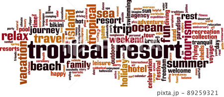 Tropical resort word cloud 89259321