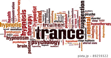 Trance word cloud Trance word cloud 89259322