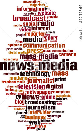 News media word cloud News media word cloud 89259366
