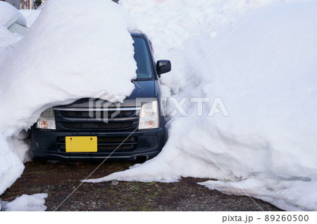 雪に埋もれた自動車 雪に埋もれた自動車 89260500