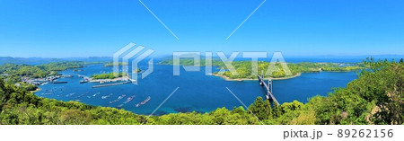 針尾公園からの風景 養殖いかだ群(日本の漁業:将来の姿がここに!)長島町鷹巣 出水郡 鹿児島県 針尾公園からの風景 養殖いかだ群(日本の漁業:将来の姿がここに!)長島町鷹巣 出水郡 鹿児島県 89262156