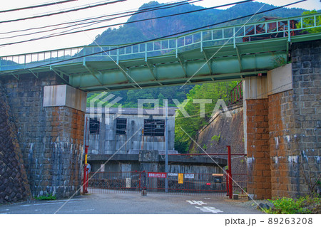 わたらせ渓谷鉄道　通洞発電所付近　足尾銅山通洞選鉱所跡　　　 89263208