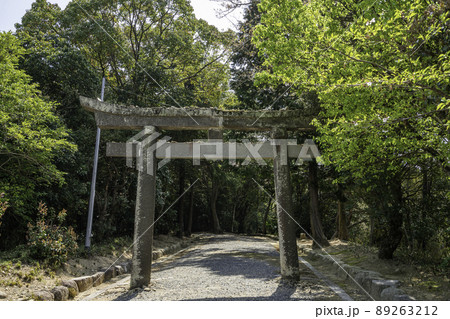 安仁神社　一の鳥居　岡山県岡山市 89263212