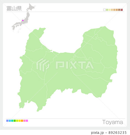 富山県の地図・Toyama Map