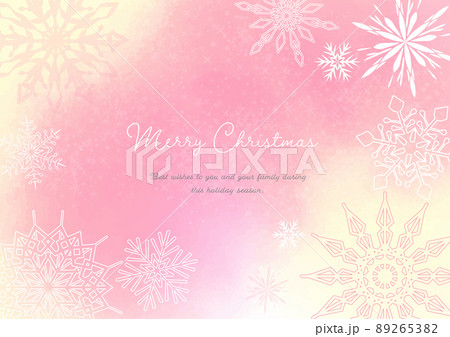 クリスマス雪結晶上品な水彩背景 クリスマス雪結晶上品な水彩背景 89265382