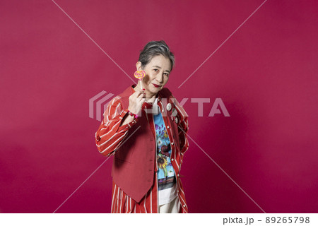 シニアのファッションポートレート 89265798