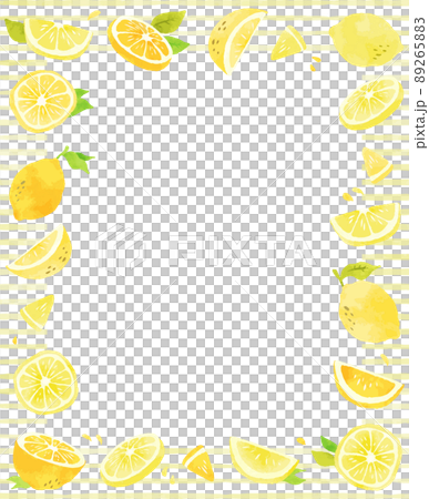 Cute hand-painted lemon frame Cute hand-painted lemon frame 89265883