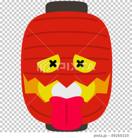 気絶する提灯のお化けのイラスト 気絶する提灯のお化けのイラスト 89268320