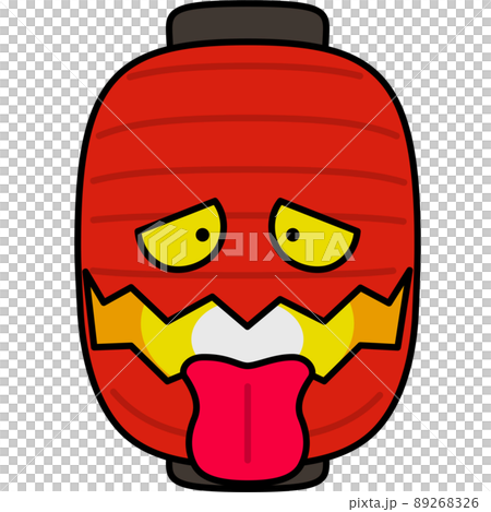 Illustration of a lantern ghost (with outline) 89268326