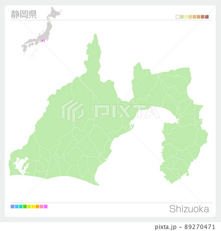 静岡県の地図・Shizuoka Map 89270471