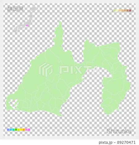静岡県の地図・Shizuoka Map 89270471