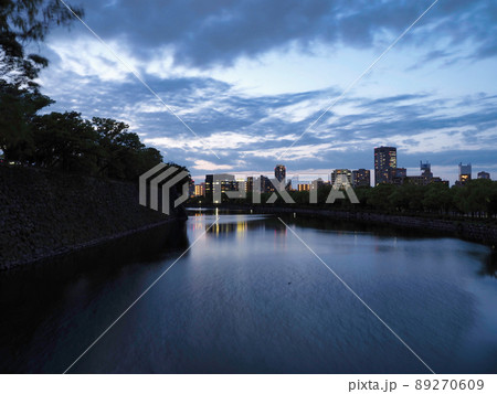 大阪城第二寝屋川の夕暮れ 大阪城第二寝屋川の夕暮れ 89270609