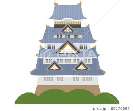 日本のお城のイラスト 89270697