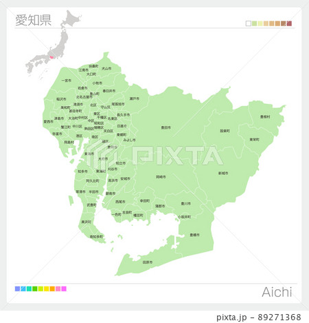 愛知県の地図・Aichi Map 89271368