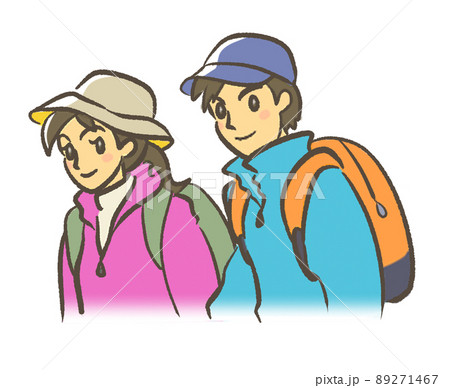 登山する男女 登山する男女 89271467