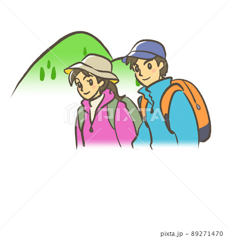 登山する男女 登山する男女 89271470