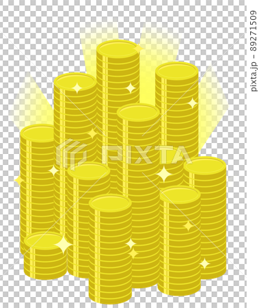 積み上げたお金 コイン キラキラver 積み上げたお金 コイン キラキラver 89271509