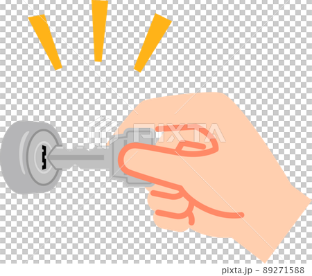 ドアなどの鍵穴と鍵を持つ手 ドアなどの鍵穴と鍵を持つ手 89271588