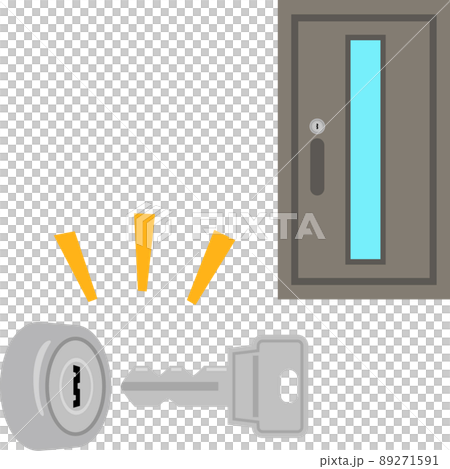 Entrance door, keyhole, key, door lock 89271591