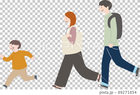 奔跑的孩子和家長 奔跑的孩子和家長 89271854
