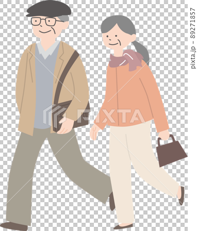 Elderly men and women walking 89271857