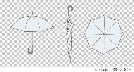 Illustration of vinyl umbrella (with main line) 89271899
