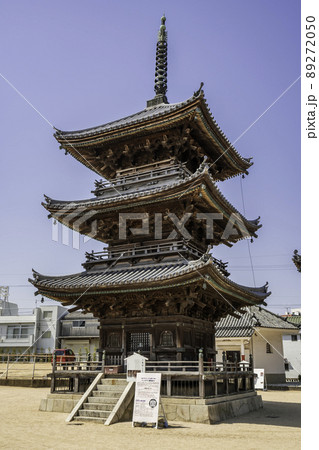 西大寺観音院　三重塔　岡山県岡山市 89272050