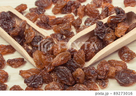 Fresh healthy raisins containing vitamins and minerals. Nutritious eating 89273016