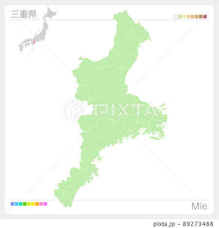 三重県の地図・Shiga Map