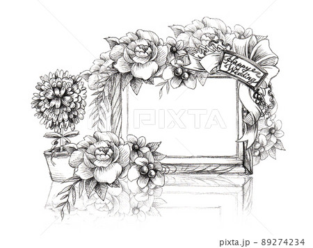 鉛筆画 人物画 木製フレーム付き IMG_8939-scaled.jpg