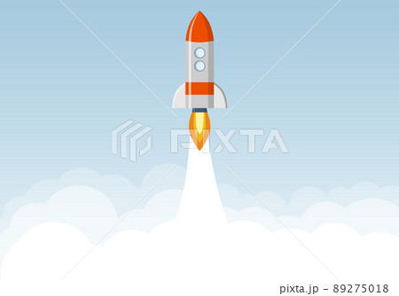 Rocket takes off into outer space 89275018