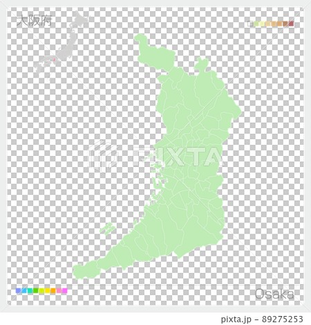 大阪府の地図・Osaka Map 89275253
