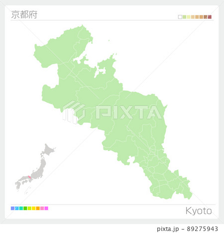 京都府の地図・Kyoto Map