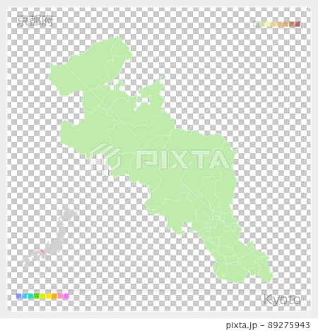 京都府の地図・Kyoto Map 89275943