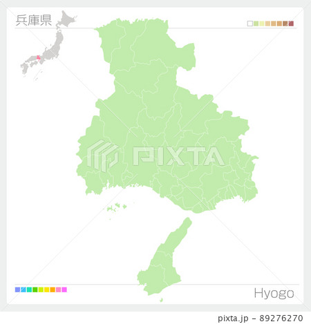 兵庫県の地図・Hyogo Map 89276270