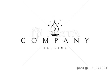 Vector logo on which an abstract image of a lantern in the form of a drop. Vector logo on which an abstract image of a lantern in the form of a drop. 89277091