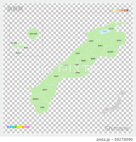 島根縣地圖/島根地圖 89278090