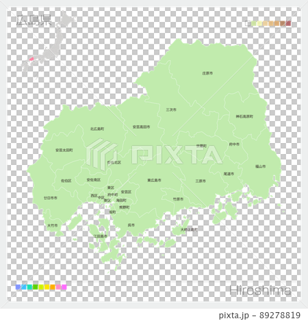 広島県の地図・Shimane Map 89278819
