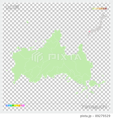 山口県の地図・Yamaguchi Map 89279329