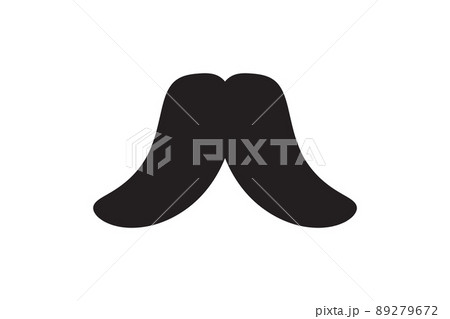 Moustache vector icon. Black retro style mustache. Shave barber vintage man face 89279672