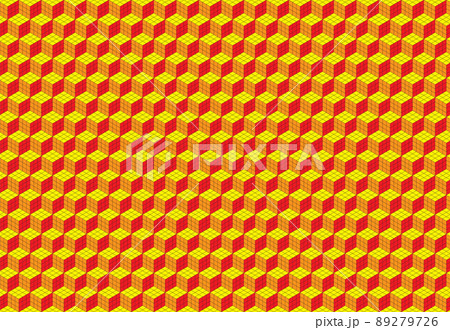 Magic cube pattern seamless design. Color block puzzle vector background. 89279726