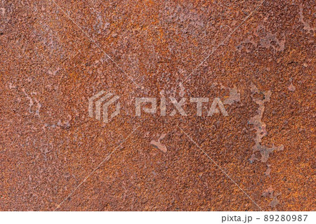 Panoramic grunge rusty metal texture, rust and oxidation metal background. Old metal iron panel. 89280987