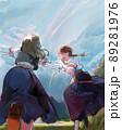 ウクライナの民族衣装を着た女の子 89281976
