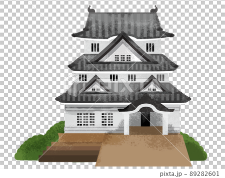 Illustration of a Japanese castle Illustration of a Japanese castle 89282601