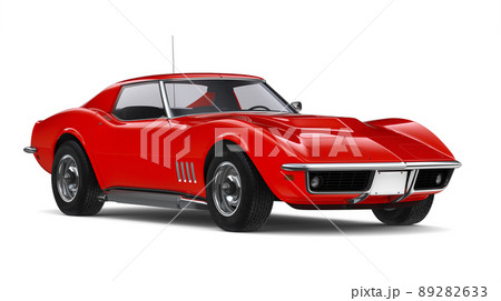 Classic red sports car 89282633