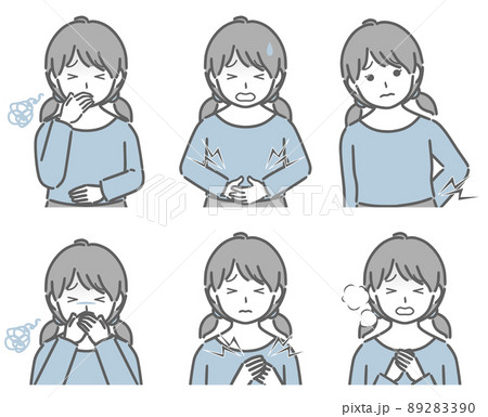 体調が悪い女の子 89283390