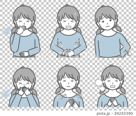 体調が悪い女の子 89283390
